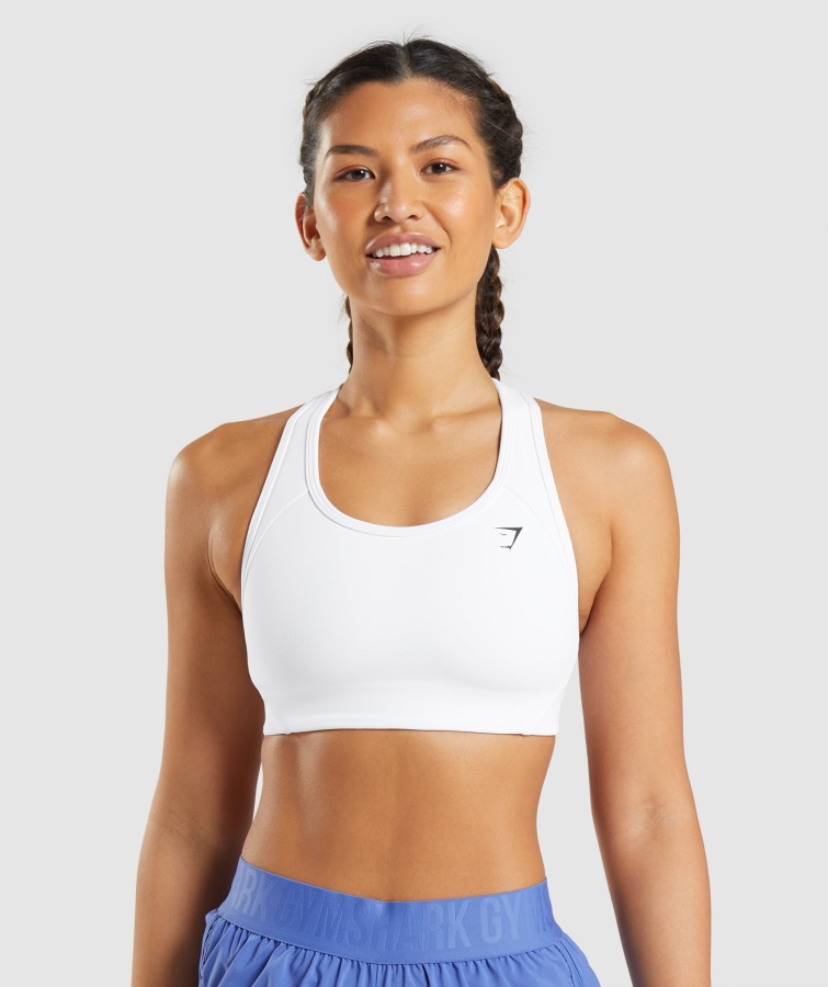 Gymshark Essential Sport-BH Mit Racerback Weiß