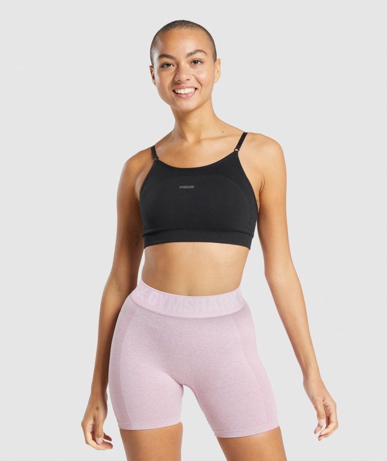 Gymshark Flex Strappy Sport-BH Schwarz-Kohle