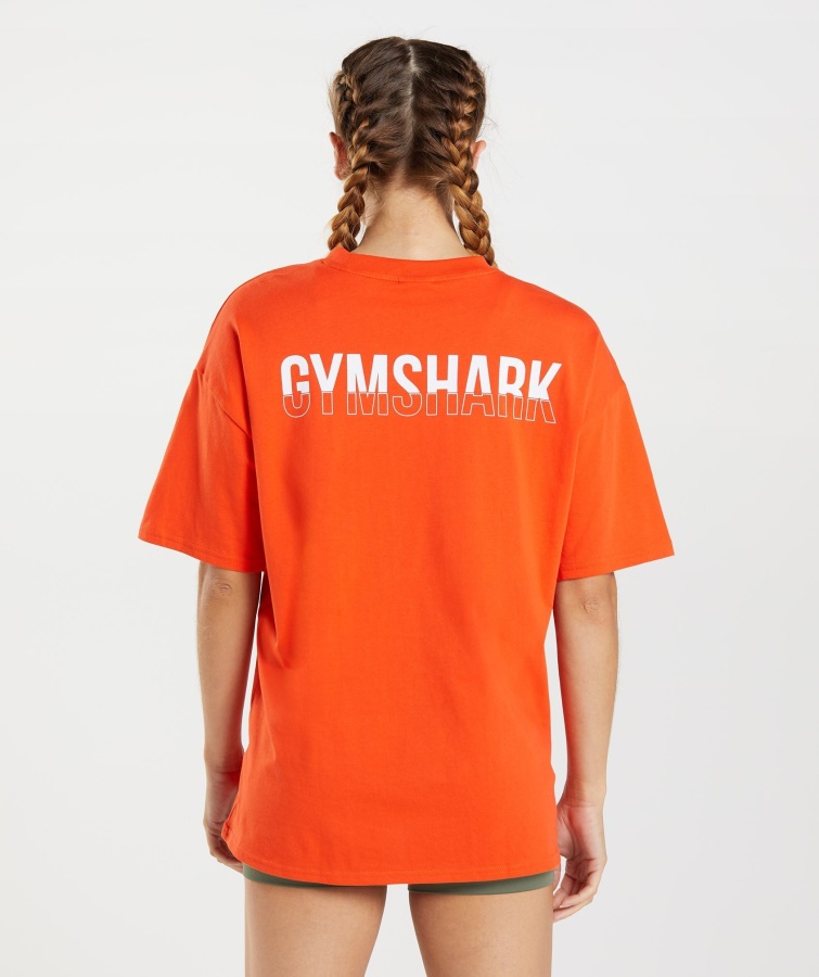Gymshark Bruch übergroßes T-shirt Pfefferrot