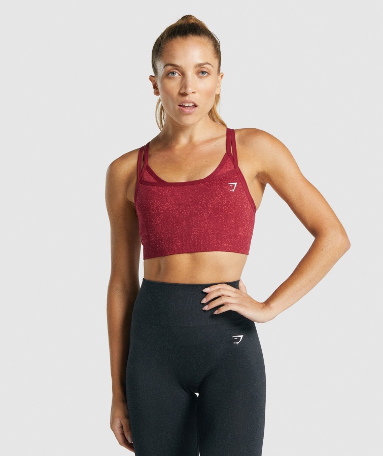 Gymshark Mineral-Burgund Adapt Fleck Nahtloser Sport-BH