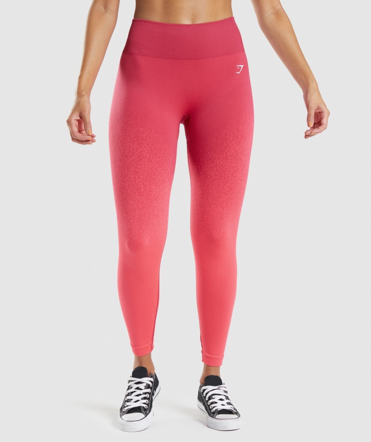 Gymshark Pink-rote Adapt Ombre Nahtlose Leggings