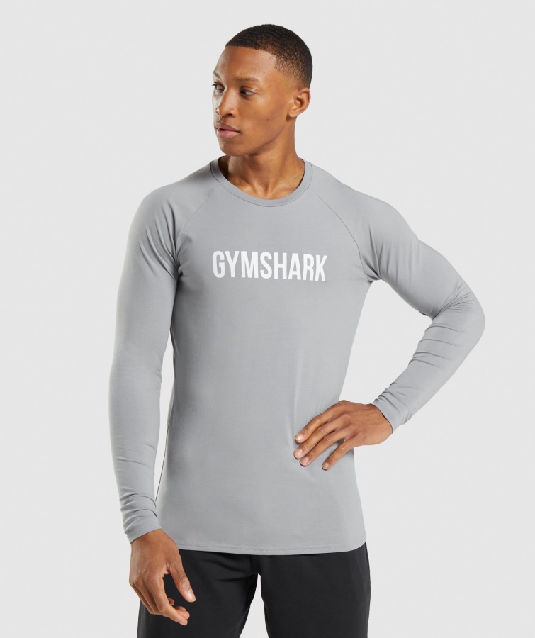 Gymshark Rauchgraues Apollo Langarm T-shirt
