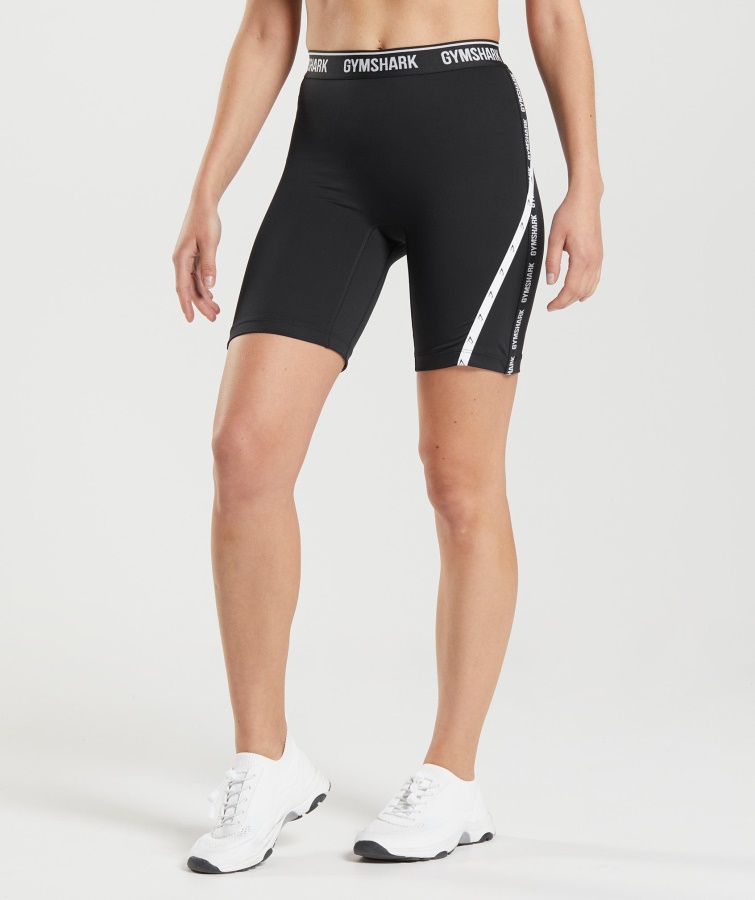 Gymshark Strike Radhose Schwarz-weiß
