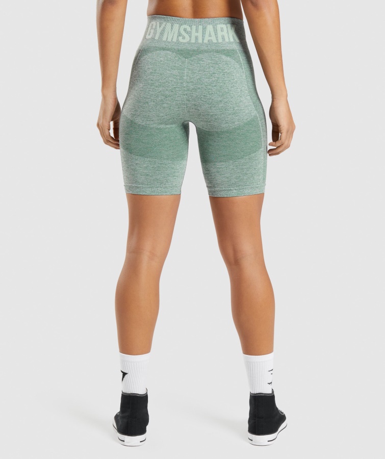 Gymshark Studio Green Merl Flex Radhose
