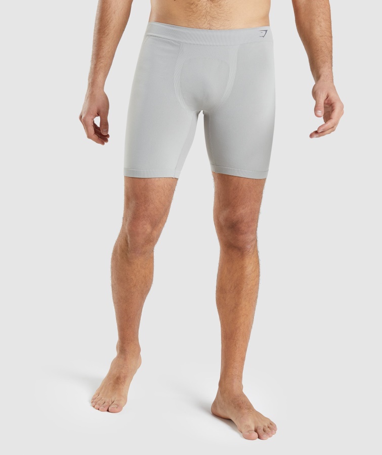 Gymshark Taupegrau-onyxgrauer Hybrid-Boxer
