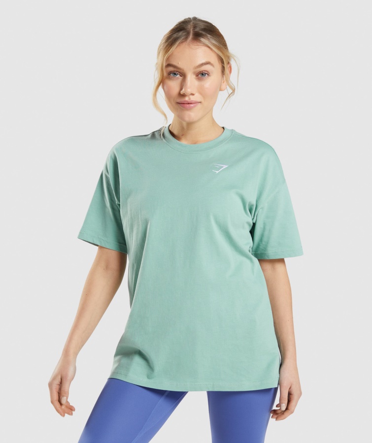 Gymshark Training übergroßes T-shirt Maya Blau
