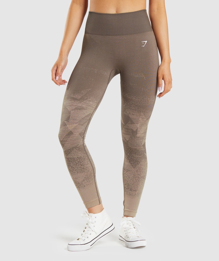 Gymshark Triangle-Penny Brown Adapt Ombre Nahtlose Leggings