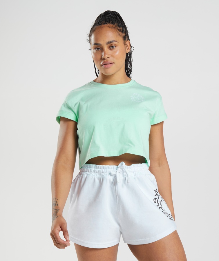 Gymshark Turbo Blue Legacy Crop Top