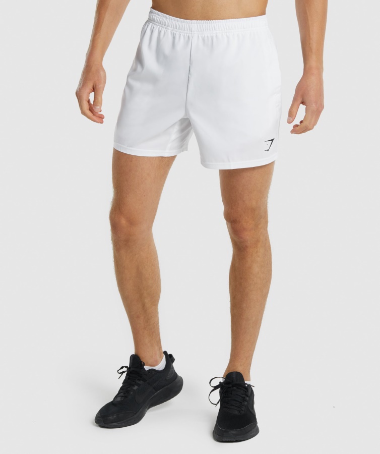 Gymshark White Arrival 5" Shorts