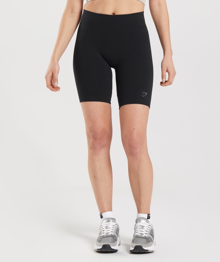 Pause Nahtlose Radhose Schwarz Gymshark