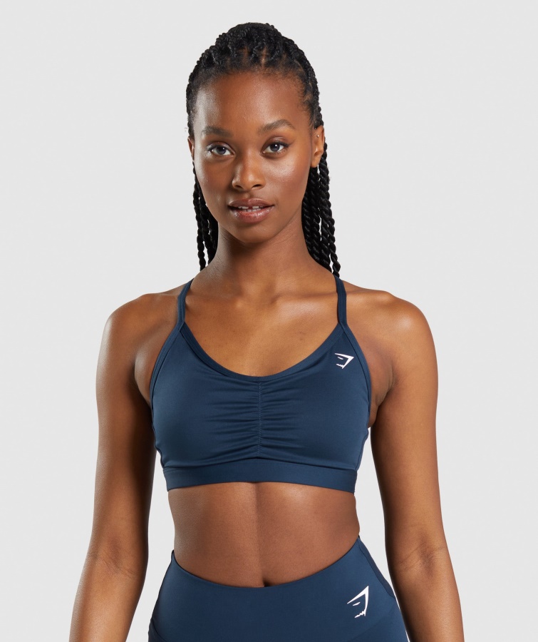 Geraffter Sport-BH Navy Gymshark