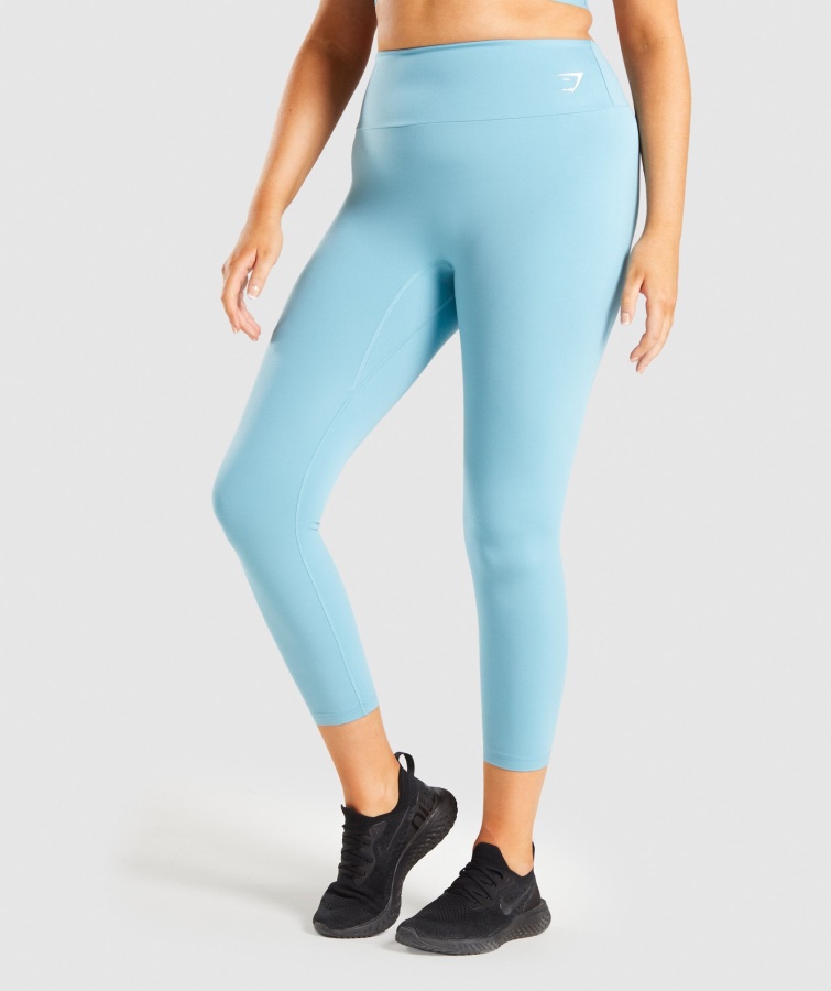 Trainingsleggings 7-8 Hellblau Gymshark
