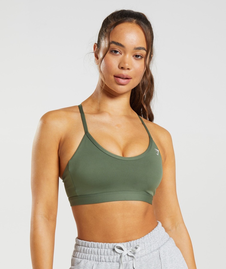 V-ausschnitt Sport-bh Core Olive Gymshark