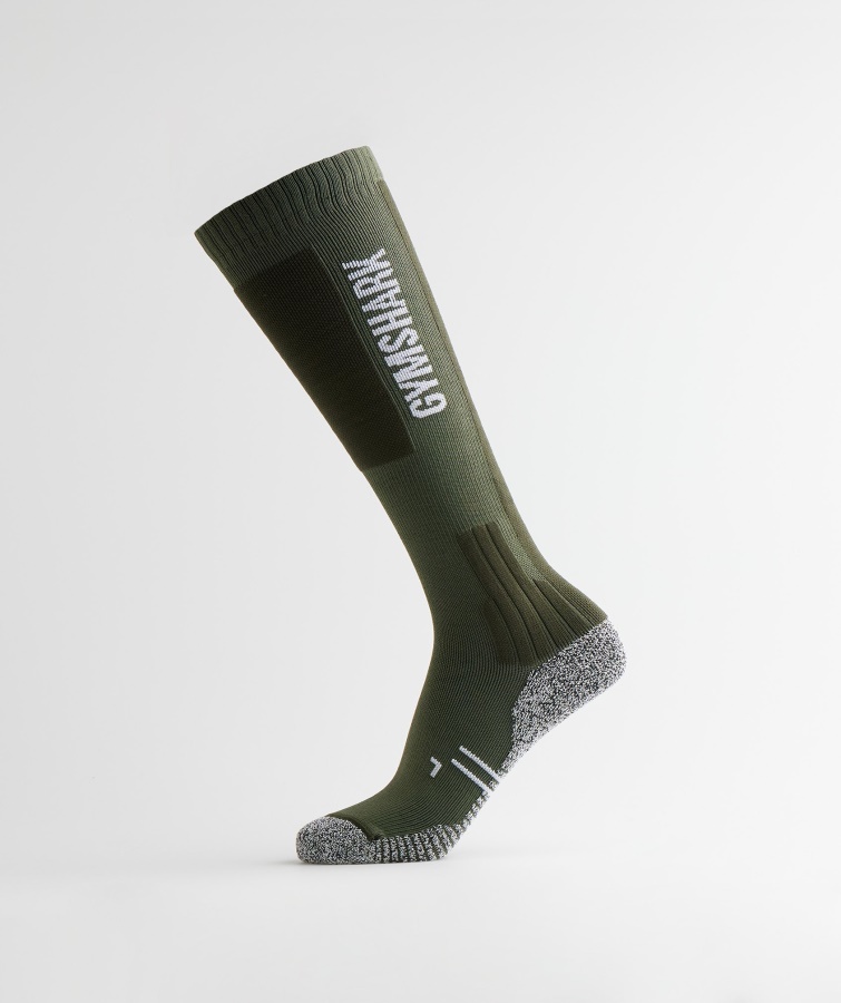 Gewichthebersocke Olivgrün Gymshark