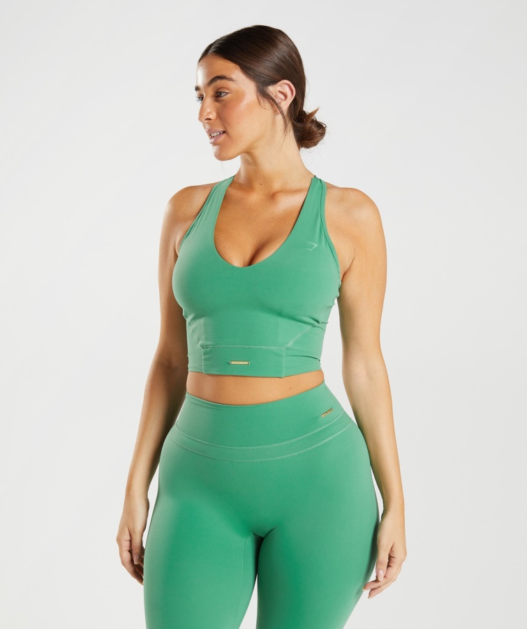 Whitney Crop Tank Palmengrün Gymshark